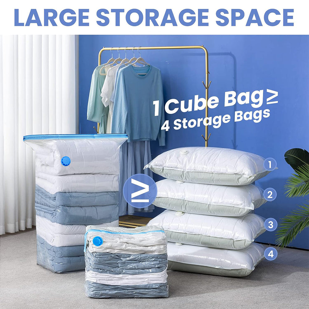 Vacuum Storage Bags with Pump, Space Saver Vacuum Seal Storage Bags  Sealer Bags for Clothes, Clothing, Bedding, Comforter, Blanket