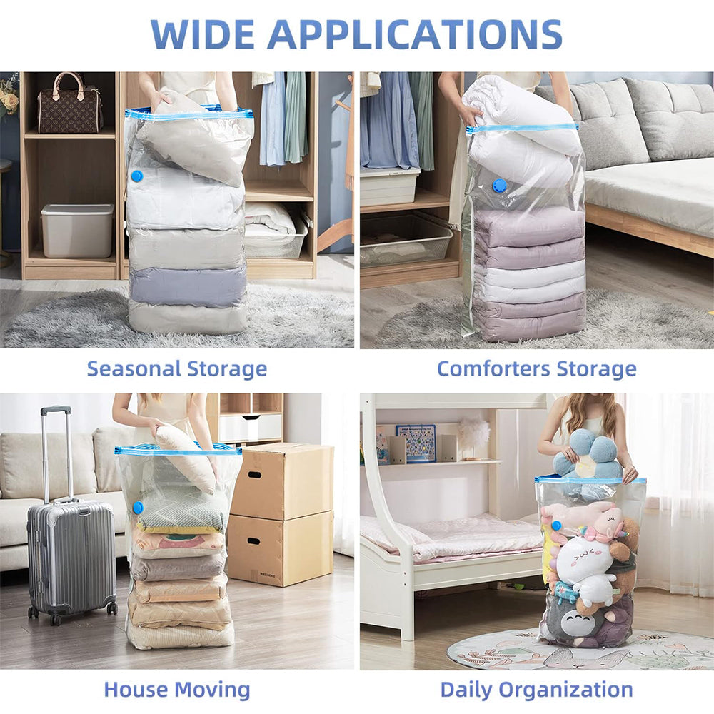 Vacuum Storage Bags with Pump, Space Saver Vacuum Seal Storage Bags  Sealer Bags for Clothes, Clothing, Bedding, Comforter, Blanket