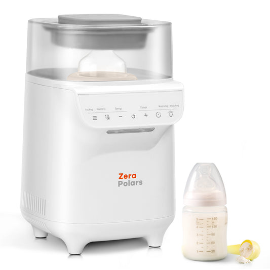 Baby Bottle Warmer, Zera Polars 6-in-1 Bottle Warmer for Breastmilk, Fast Baby Milk Warmer with Temperature Control, Refrigeration, Reserving and Timer, White