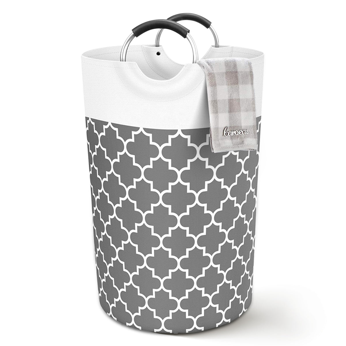 82L Collapsible Laundry Hamper,Oxford Fabric Waterproof Clothes Clover Storage Hamper