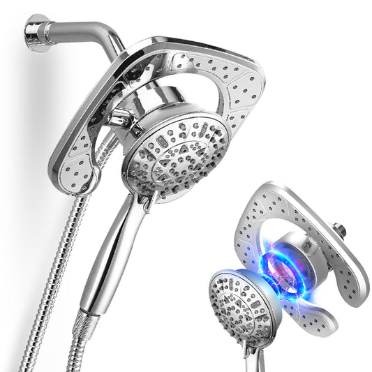 High Pressure Shower Heads, Brochao 7.1Inch 2 in 1 Rainfall Shower head & Handheld Showers with Magnetic Docking System, 6 Function Handheld Shower Head