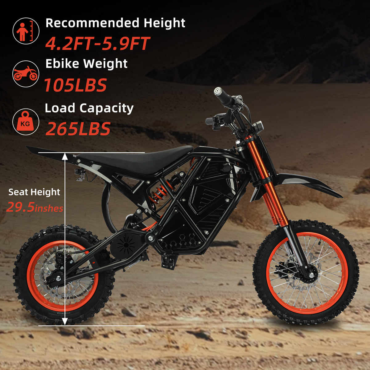Brochao E Bikes 2500W/4000W Electric Dirt Bike for Teens & Adults - 37/40MPH Off-Road EBike, 60V 20.8AH Removable Battery