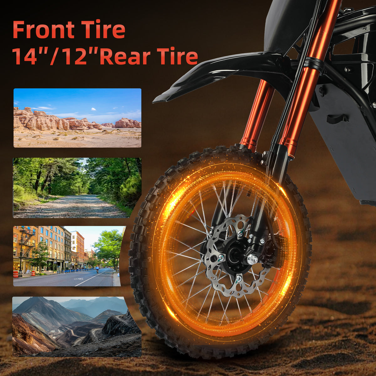 Brochao E Bikes 2500W/4000W Electric Dirt Bike for Teens & Adults - 37/40MPH Off-Road EBike, 60V 20.8AH Removable Battery