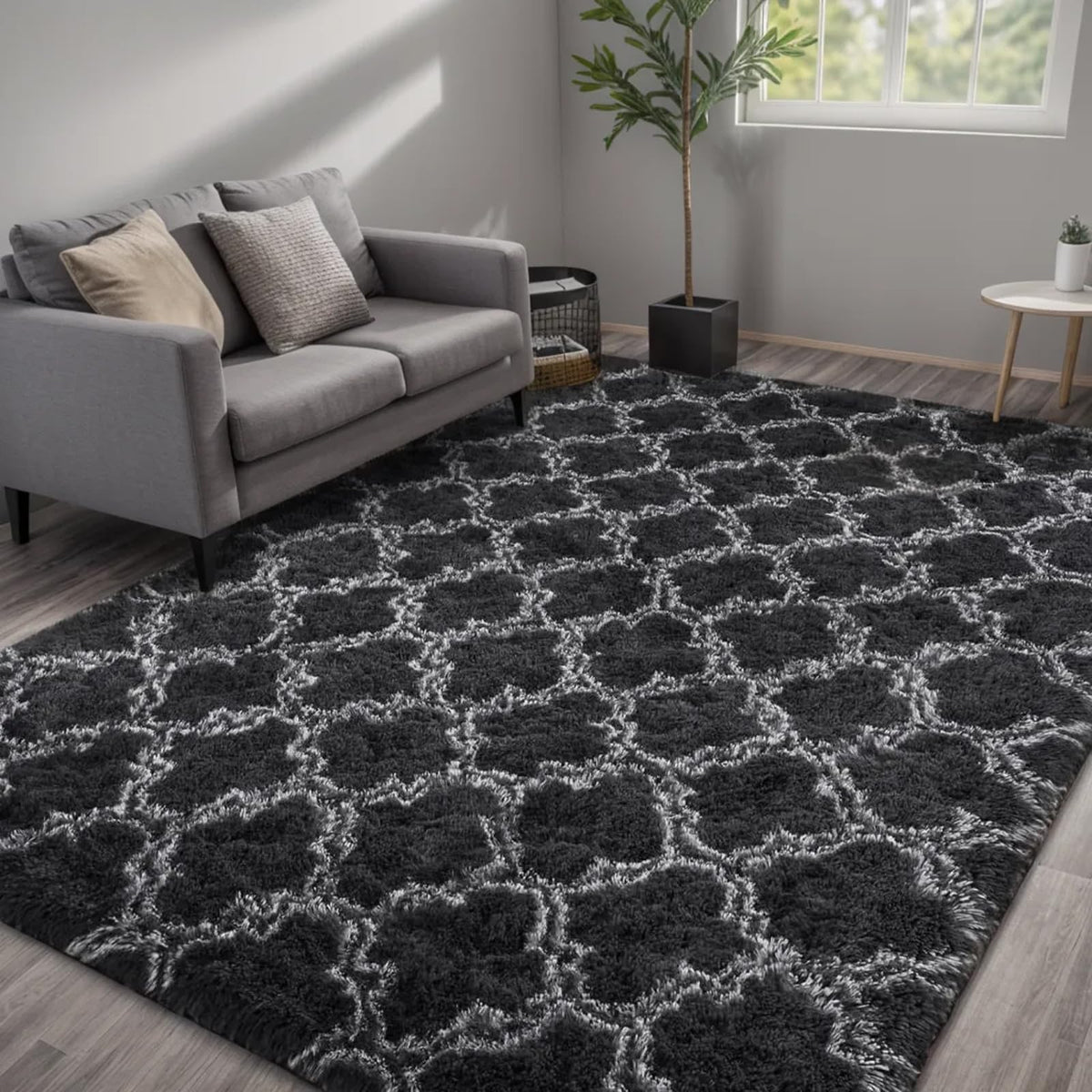 Area Rug, Brochao 5x8 Shag Area Rug for Living Room Bedroom , Fluffy Rug Plush Rug, Soft Home Floor Carpet