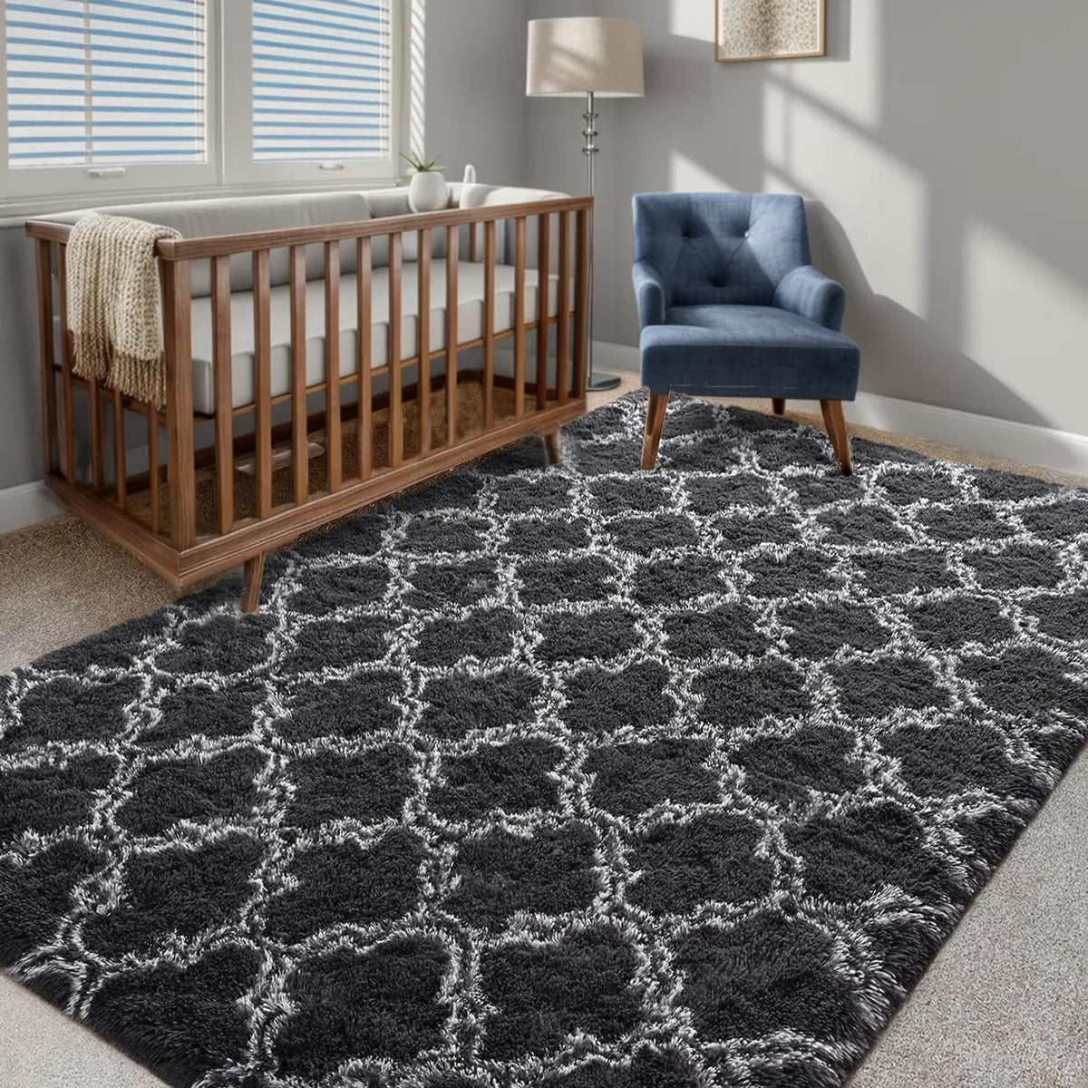 Area Rug, Brochao 5x8 Shag Area Rug for Living Room Bedroom , Fluffy Rug Plush Rug, Soft Home Floor Carpet