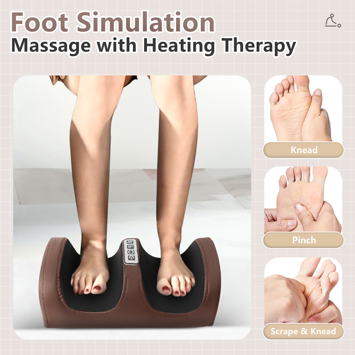 Brochao Full Body Massage Mat with Heat, Foot Massager, Whole Body Vibration Massage Chair Pad Cushion with Detachable Shiatsu Neck Massage Pillow