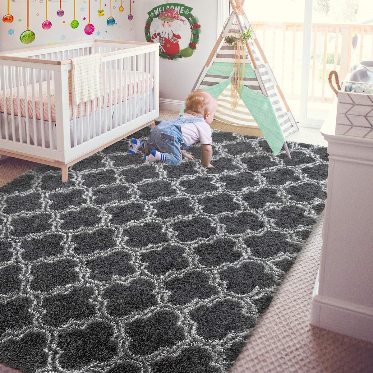 Area Rug, Brochao 5x8 Shag Area Rug for Living Room Bedroom , Fluffy Rug Plush Rug, Soft Home Floor Carpet