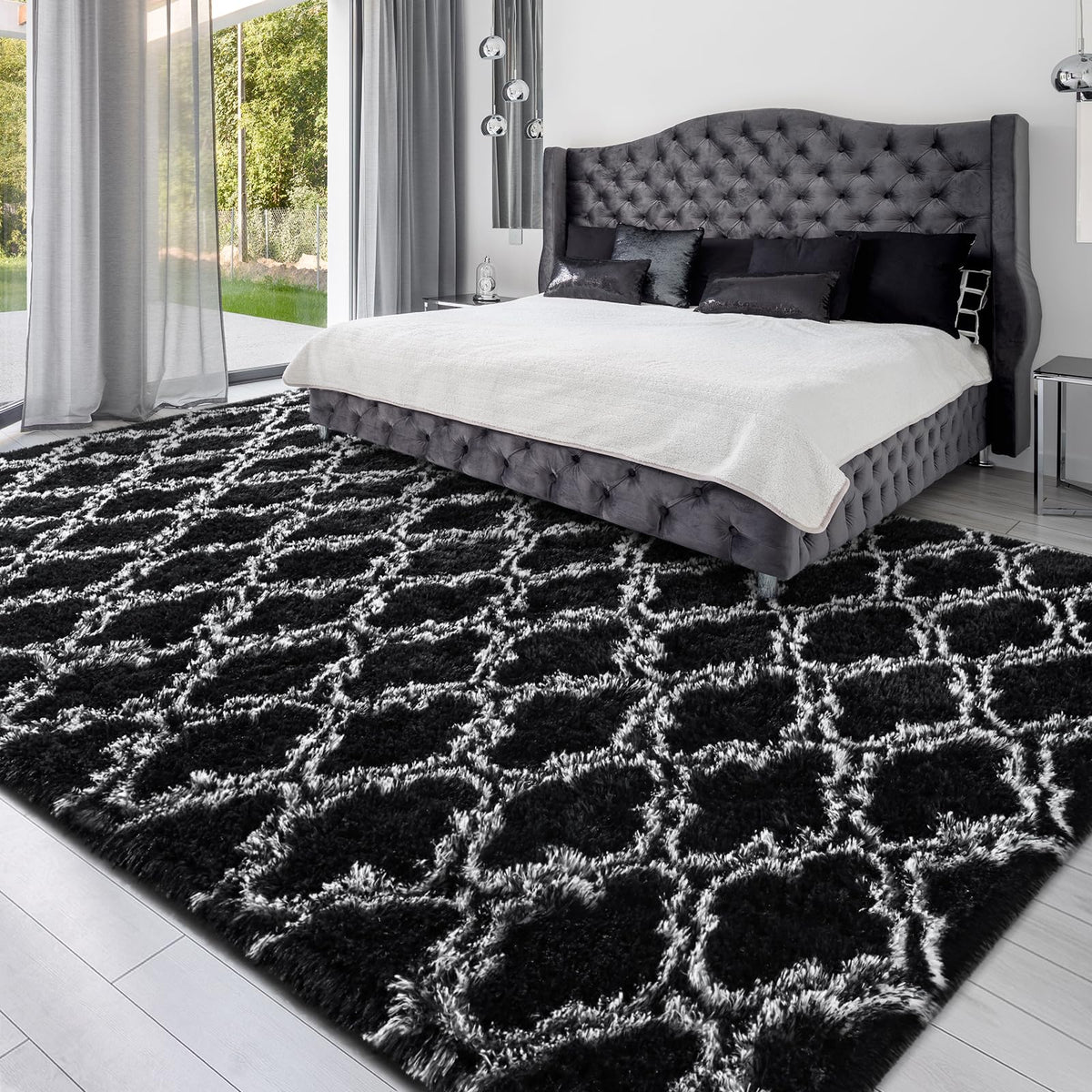 Area Rug, Brochao 5x8 Shag Area Rug for Living Room Bedroom , Fluffy Rug Plush Rug, Soft Home Floor Carpet