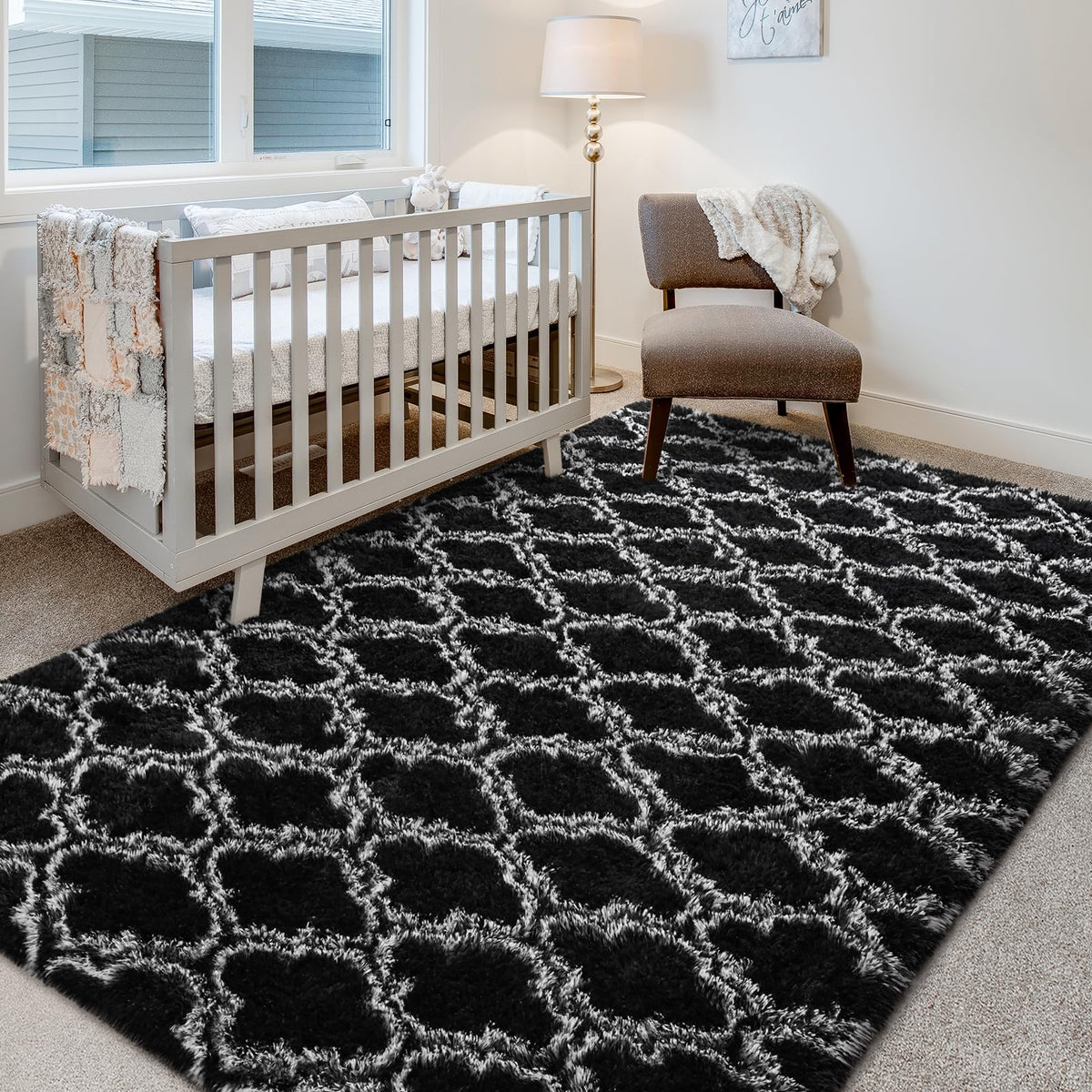 Area Rug, Brochao 5x8 Shag Area Rug for Living Room Bedroom , Fluffy Rug Plush Rug, Soft Home Floor Carpet