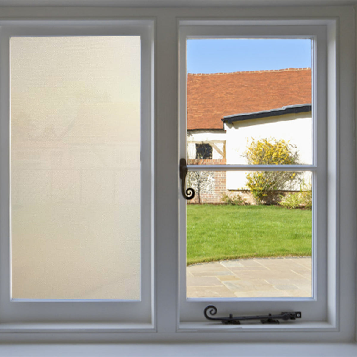 Brochao 17.7"x 78.7" Window Privacy Film, Frosted Glass Window Film, Static Cling Window Sticker, Non-Adhesive Window Clings for Home, Bathroom, Office