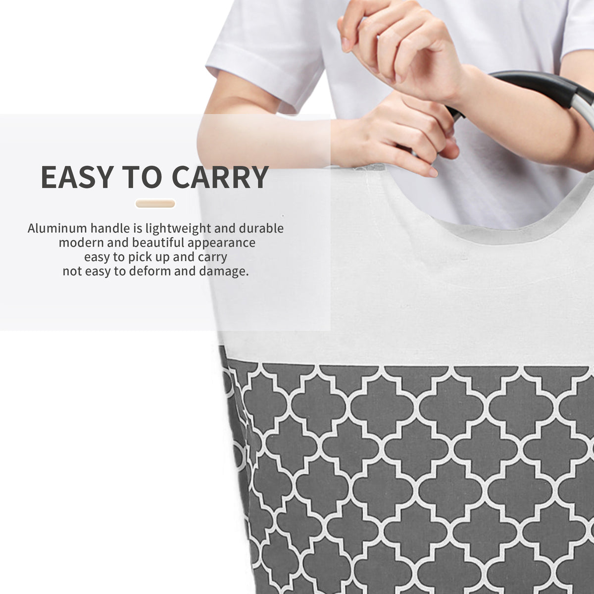 82L Collapsible Laundry Hamper,Oxford Fabric Waterproof Clothes Clover Storage Hamper