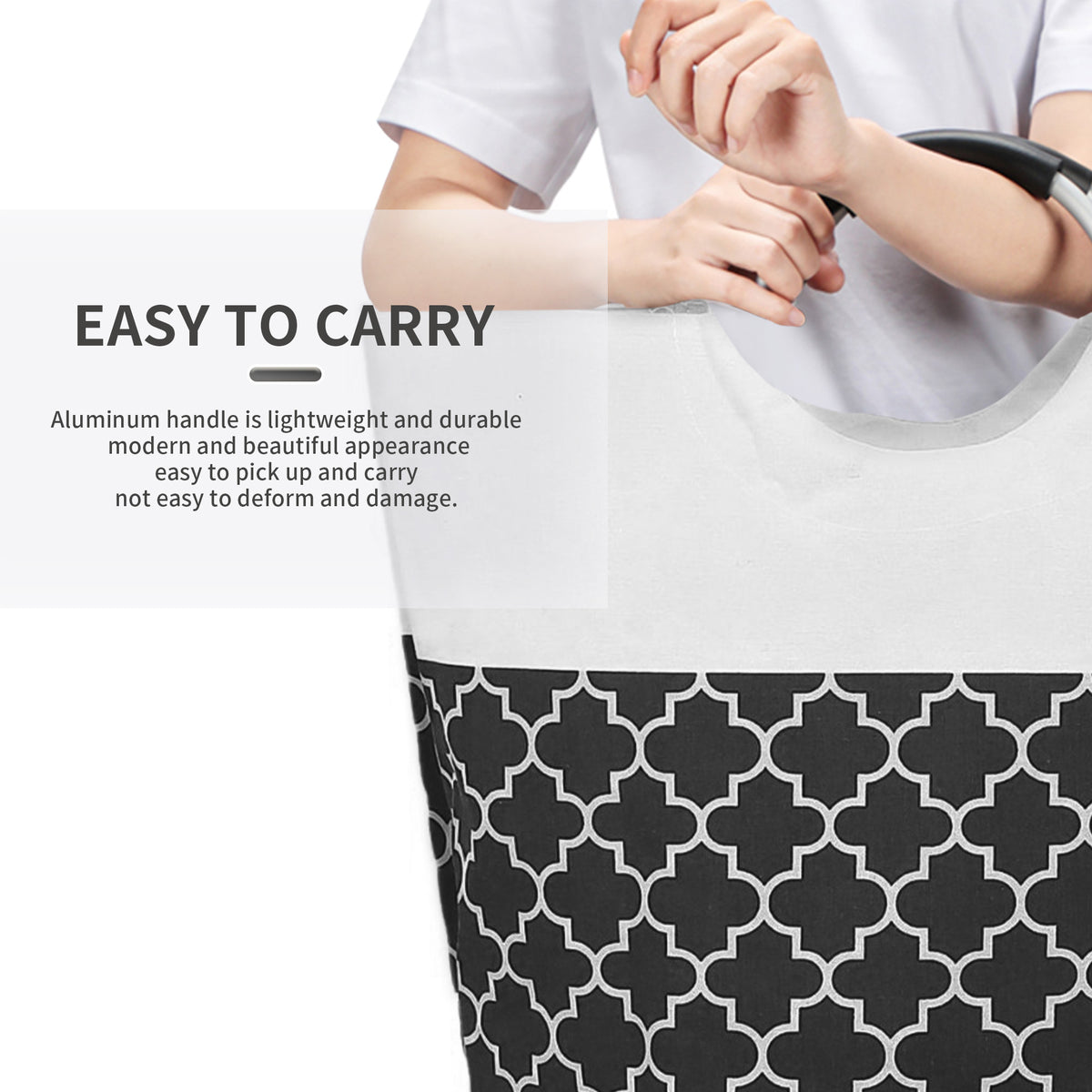 82L Collapsible Laundry Hamper,Oxford Fabric Waterproof Clothes Clover Storage Hamper