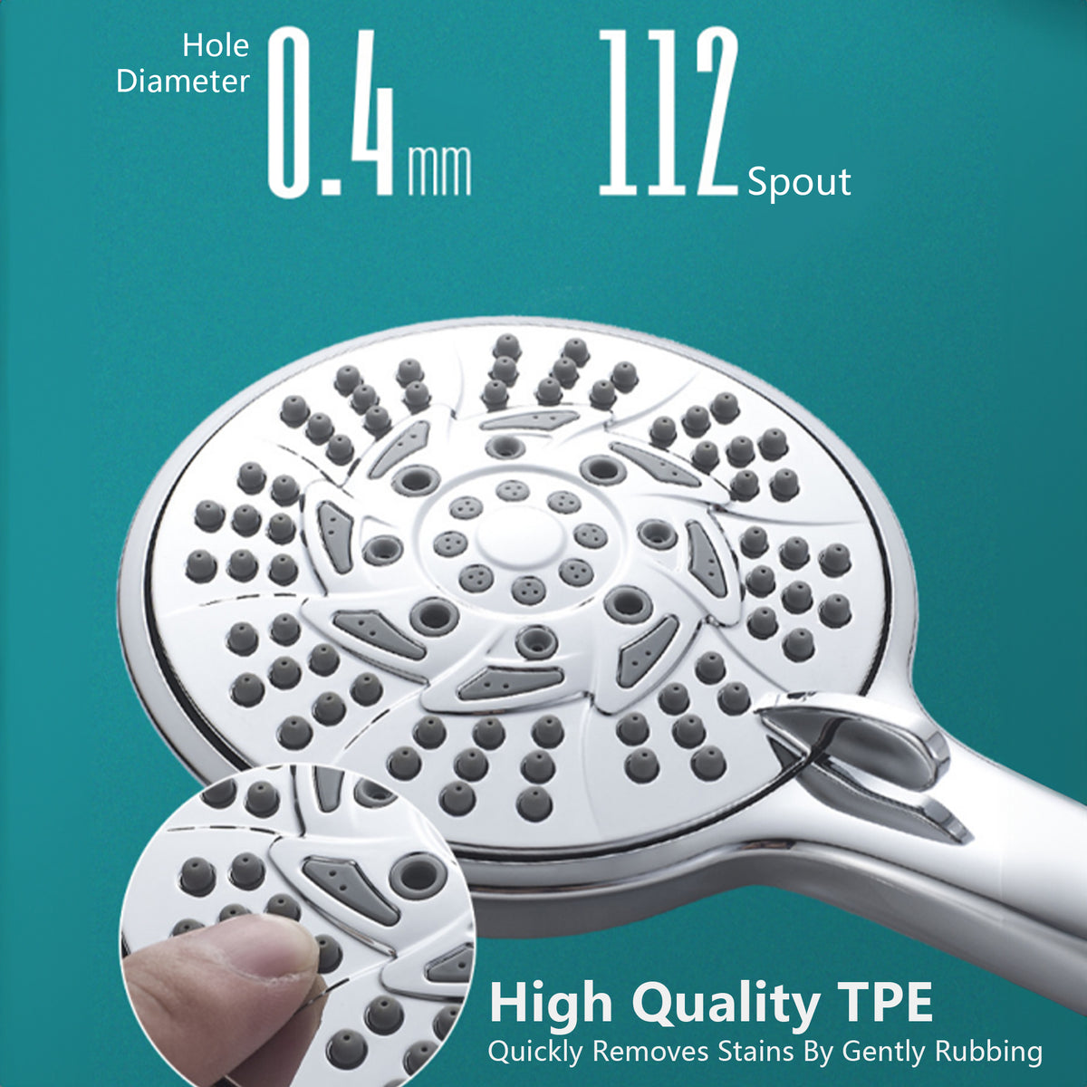 High Pressure Shower Heads, Brochao 7.1Inch 2 in 1 Rainfall Shower head & Handheld Showers with Magnetic Docking System, 6 Function Handheld Shower Head