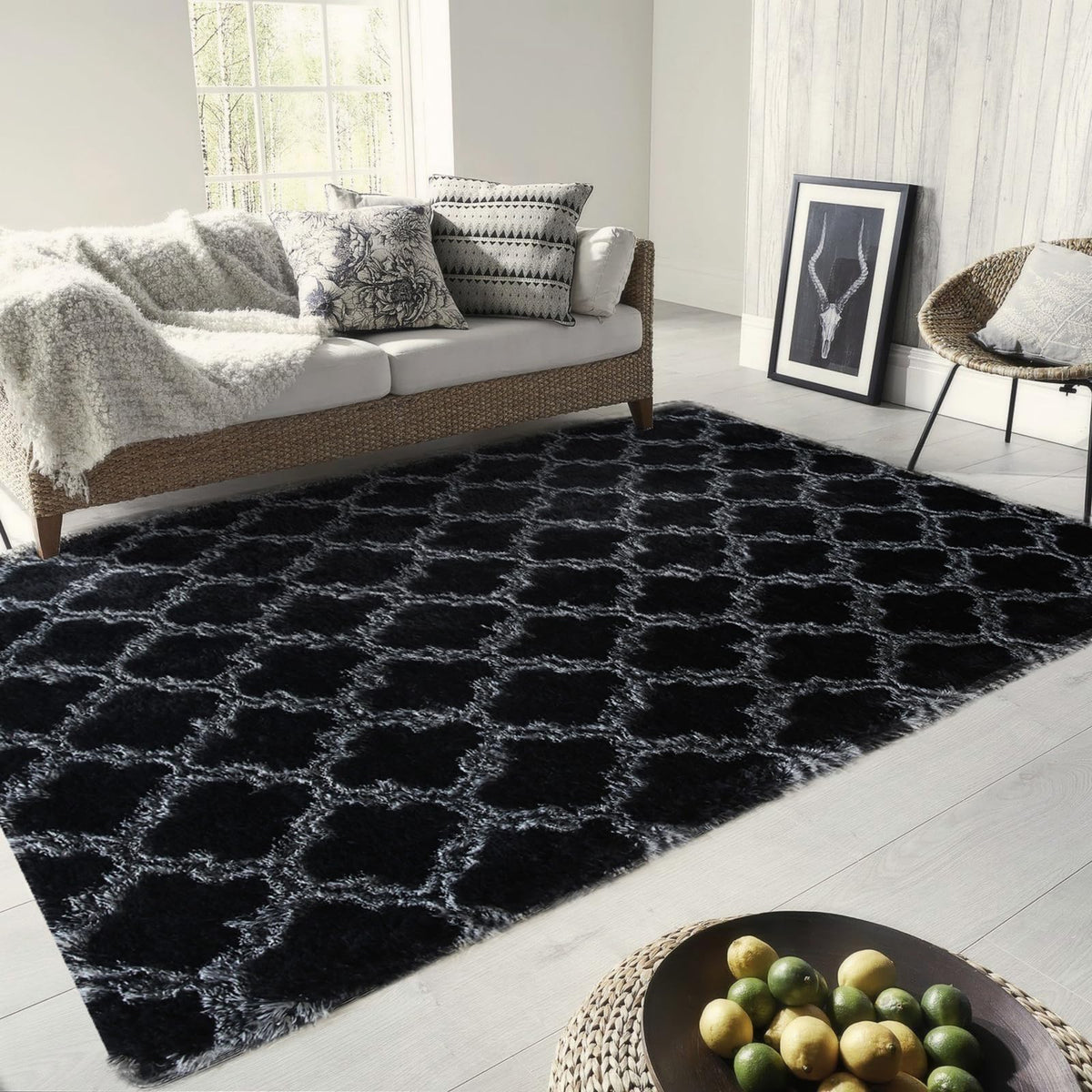 Area Rug, Brochao 5x8 Shag Area Rug for Living Room Bedroom , Fluffy Rug Plush Rug, Soft Home Floor Carpet