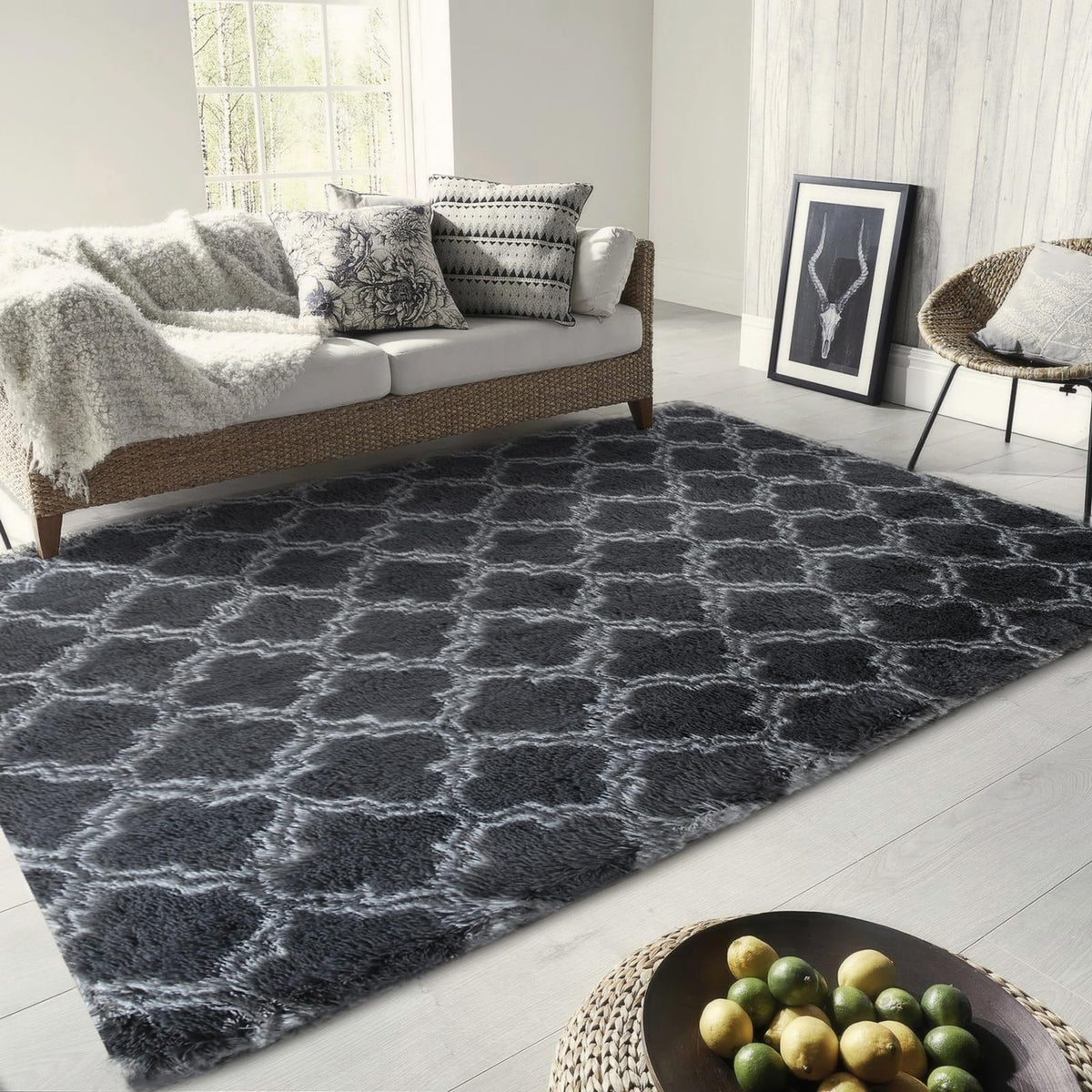 Area Rug, Brochao 5x8 Shag Area Rug for Living Room Bedroom , Fluffy Rug Plush Rug, Soft Home Floor Carpet