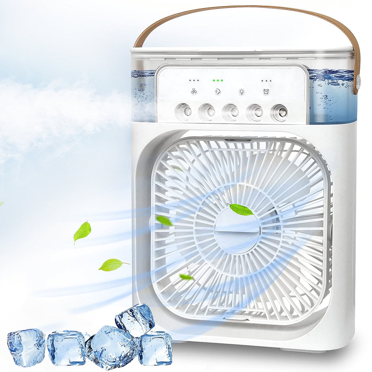 Portable Air Conditioners, Brochao Personal Air Cooler with Timer, 3 Speeds & 7 Colors Nightlight, USB Mini Cooler Fan for Bedroom, Office, Quiet, Black
